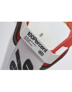 100% - Masque RACECRAFT 2 Arsham Red - Ecran Iridium Silver Flash
