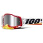100% - Masque RACECRAFT 2 Arsham Red - Ecran Iridium Silver Flash