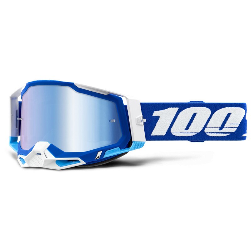 100% - Masque RACECRAFT 2 Bleu - Ecran Iridium bleu