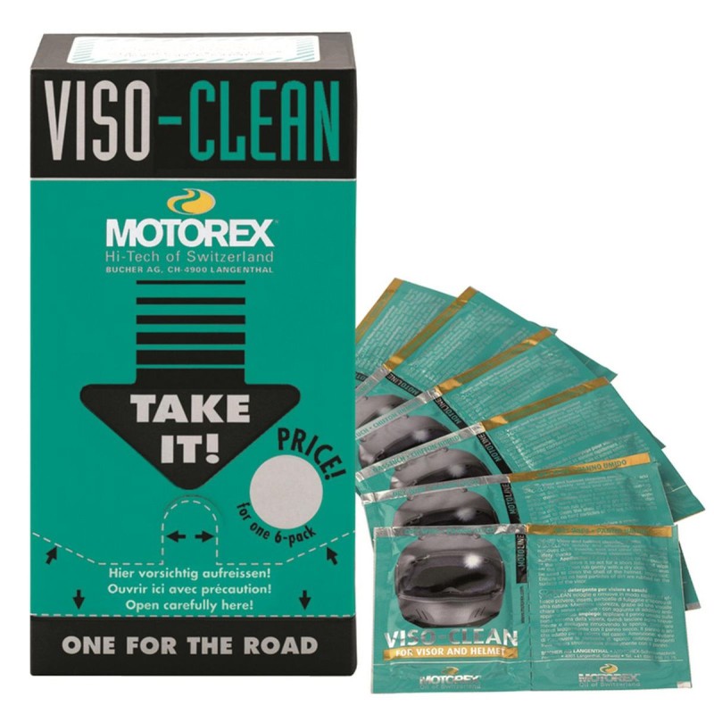 MOTOREX - Lingette nettoyante pour casque VISO CLEAN (à l'unité)