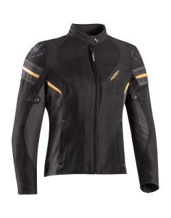 IXON - Blouson textile ILANA EVO noir/or - Femme