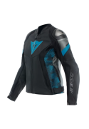 DAINESE - Blouson cuir AVRO 5 Femme noir/bleu/gris