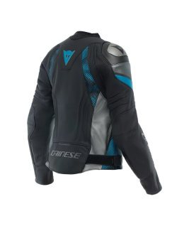 DAINESE - Blouson cuir AVRO 5 Femme noir/bleu/gris