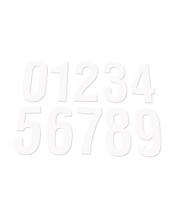 CHAFT - Numéros de Course Blanc 8 (x3)