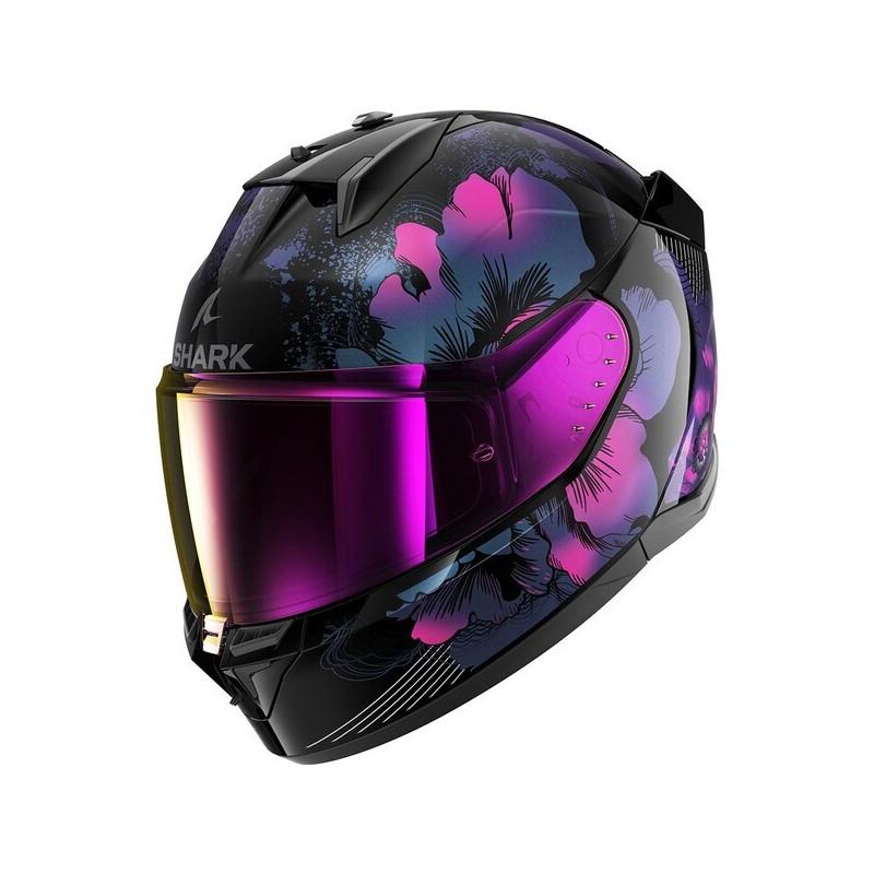 SHARK - Casque D-SKWAL 3  MAYFER KVX noir/violet/rose