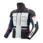 REBELHORN - Veste touring CUBBY 5 bleu/gris/rouge