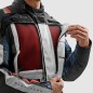 REBELHORN - Veste touring CUBBY 5 bleu/gris/rouge