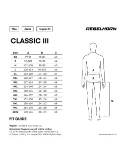 REBELHORN - Jean homme Classic III regular - noir