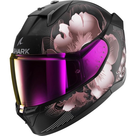 SHARK - Casque D-SKWAL 3  MAYFER KVQ noir/rose mat